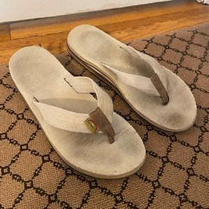 Men’s Rainbow hemp flip-flops
